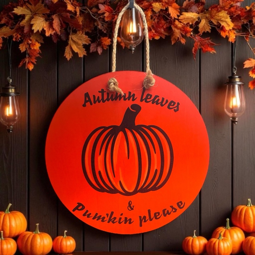 Orange Pumpkin Wall Hanging